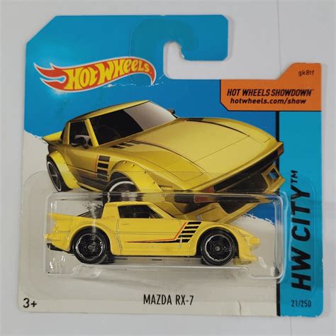 Hot Wheels Mazda RX 7 HW CITY Yellow 1 64 Scale JDM Shopee Malaysia