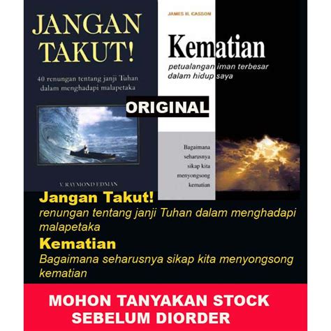 Jual JANGAN TAKUT Dan KEMATIAN Takut Akan Tuhan Adalah Permulaan Dari