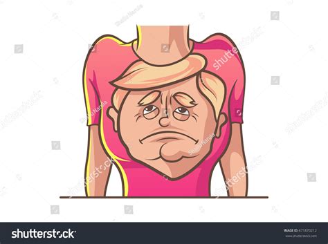 Cartoon Trump Illustration Funny Double Meaning Stock Vector (Royalty ...