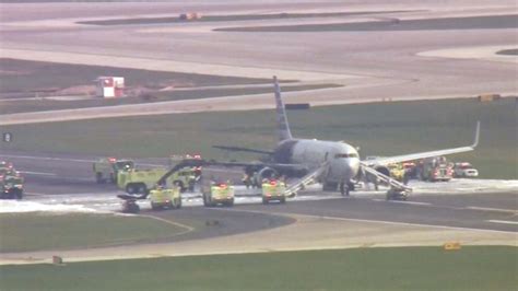 Plane Bursts Into Flames On Runway At Chicago Airport Itv News