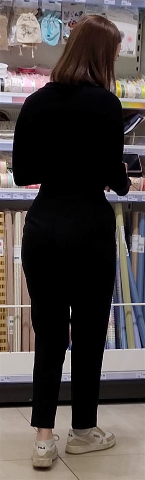 Cutie Brunette With Nice Ass In All Black Tight Jeans Forum