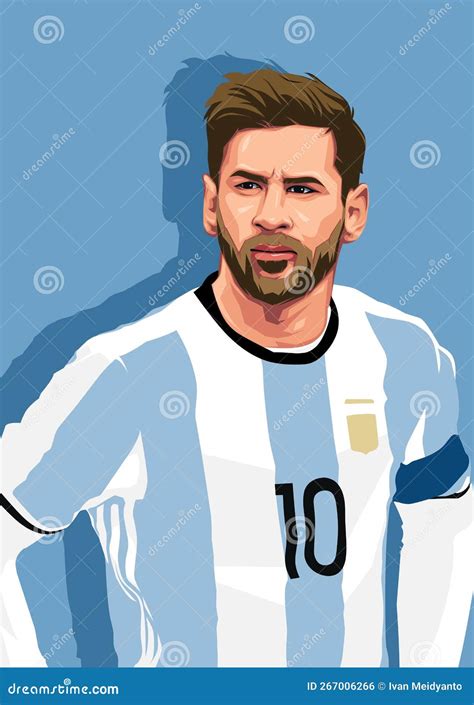 Illustration Of Lionel Messi Argentina National Team Editorial Photo