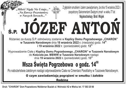 P J Zef Anto Dom Pogrzebowy Charon Waldemar Buziak