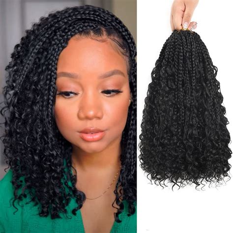 Bohemian Messy Goddess River Locs Crochet Braid Hair 14 Inch Boho Box Braid Synthetic Crochet