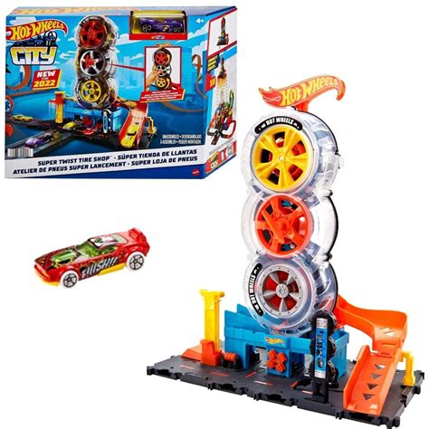 Hot Wheels Zestaw City Wy Cigowy Warsztat Opon Samochodzik Humbi Pl