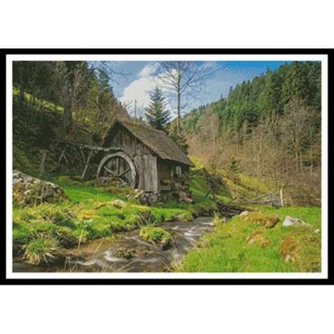 Artecy Cross Stitch Old Mill Black Forest Germany 13621 Cross Stitch