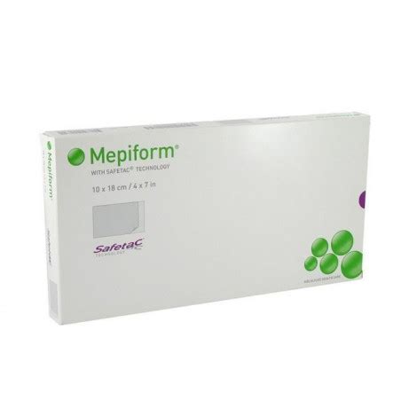 Mepiform Dressings Silicone 10x18cm 5 units