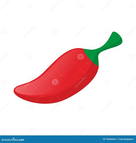 Red Hot Chili Pepper Icon Cartoon Style Stock Vector Illustration Of Cartoon Green