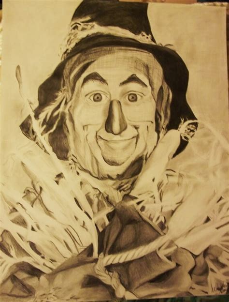 The Wizard of Oz Scarecrow portrait drawing