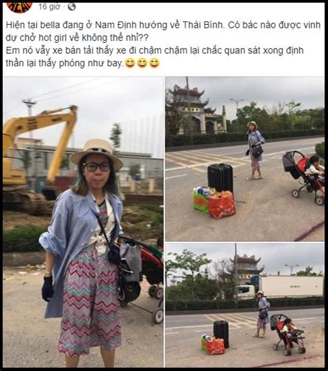 Hình ảnh hot girl Bella đưa con trai lang thang trên đường phố