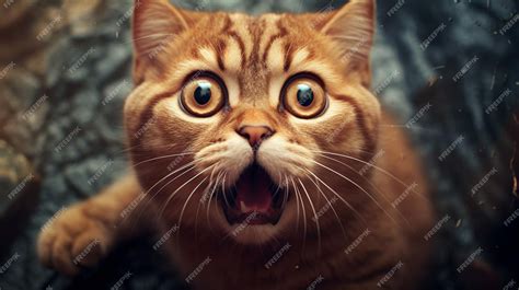Premium Ai Image Surprised Cute Cats