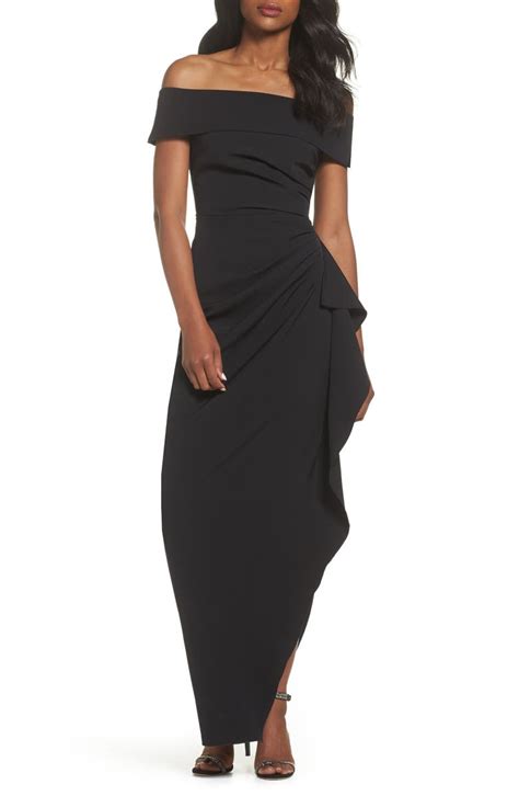 Vince Camuto Off The Shoulder Crepe Gown Nordstrom