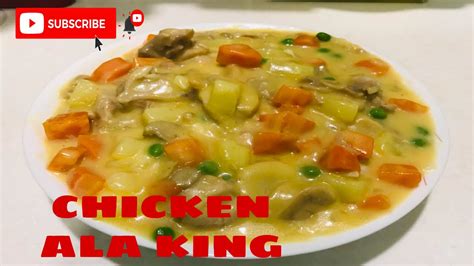 Chicken Ala King Chicken A La King Chicken Recipe Youtube