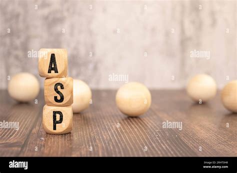 Asp Business And Techonology Concept Text On Wood Cubes Stock Photo