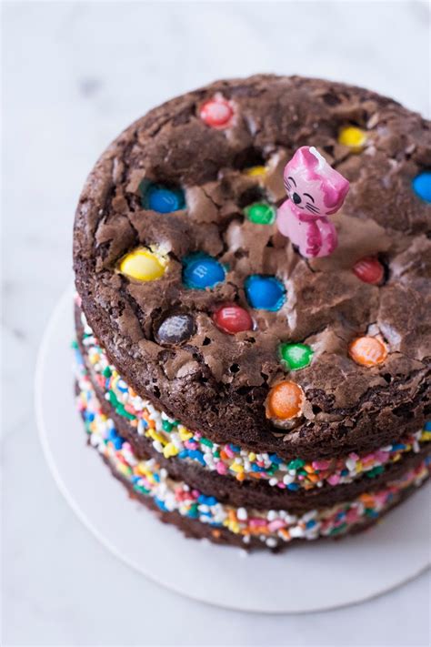 Mandm Chocolate Brownie Birthday Cake Treets