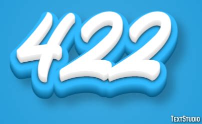 422 Text Effect and Logo Design Number
