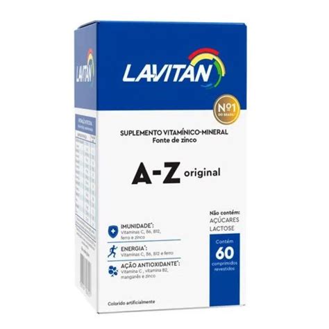 Lavitan A-z Original Para Que Serve - Suplemento Vitamínico Lavitan A-Z Original 60 Comprimidos Revestidos ...