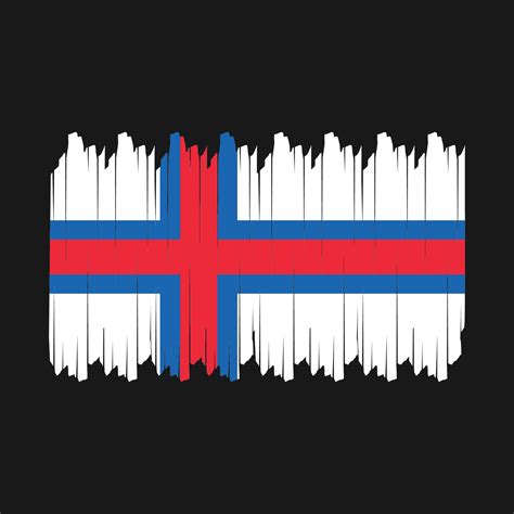 Faroe Islands Flag Brush Vector Vector Art At Vecteezy