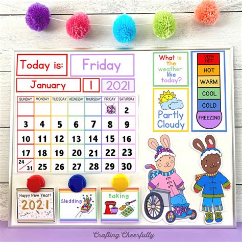 Kid friendly printable kids calendar