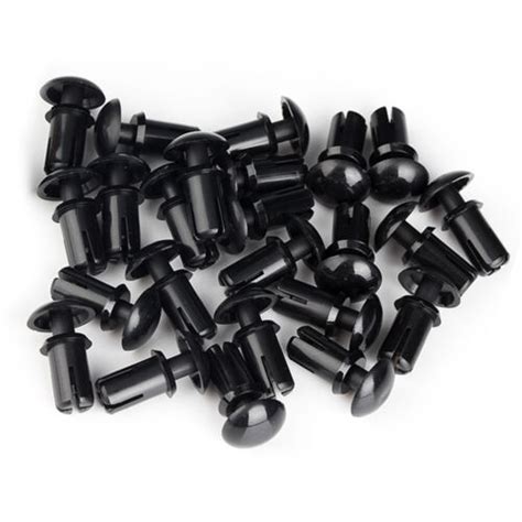 Black Plain Nylon Rivets Plastic Snap Rivet Fit For Hole Dia 2mm 3mm