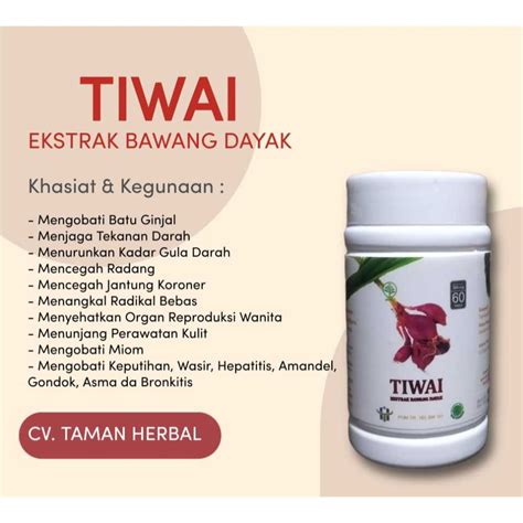 Jual Kapsul Bawang Dayak Tiwai 60 Kapsul Bawang Dayak Shopee Indonesia