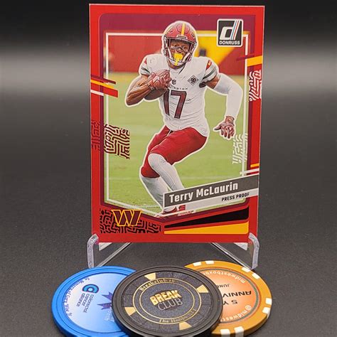 Terry Mclaurin 2023 Panini Donruss Football Press Proof Red Parallel