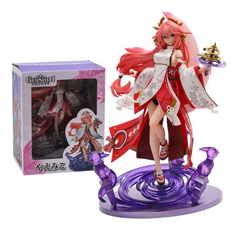 Hot Game Genshin Impact Yae Miko Pvc Figure Model Statue Collection Toy Lazada