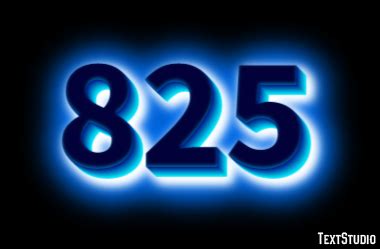 825 Text Effect and Logo Design Number