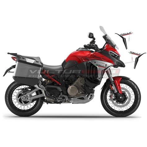 RALLY STICKERS KIT FOR DEFLECTORS - DUCATI MULTISTRADA V4 RALLY ROSSA