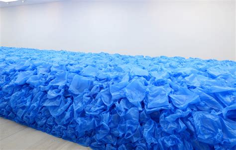 Jean Fran Ois Bocl Floods The Saatchi Gallery In A Sea Of Blue Bags