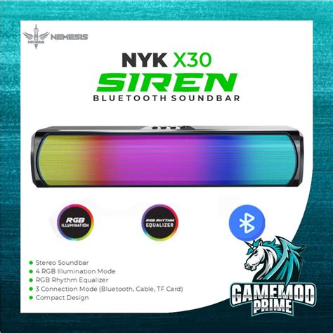 Jual NYK Nemesis SIREN X30 3 In 1 Connection Bluetooth Soundbar RGB