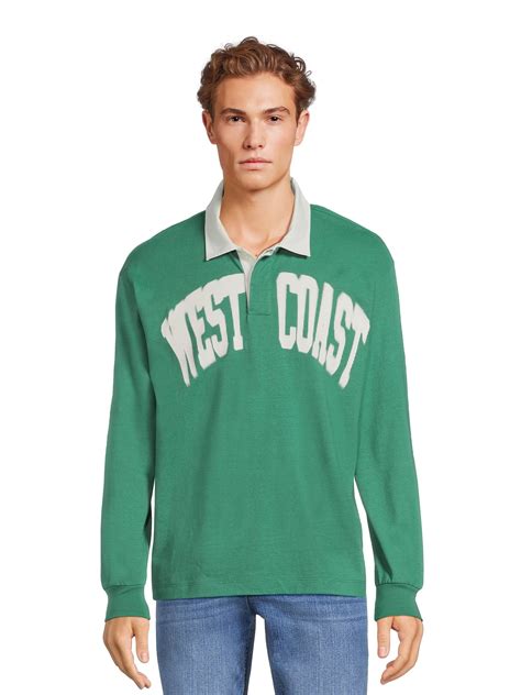 West Coast Mens And Big Mens Long Sleeve Polo Shirt Sizes S 3xl