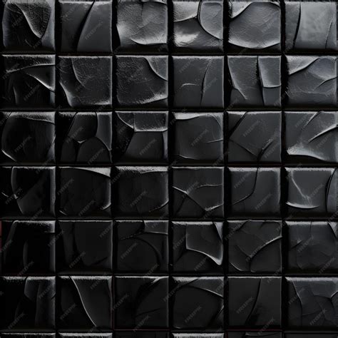 Premium AI Image | Seamless texture pattern of black tiles