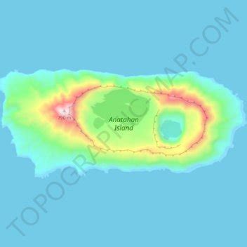 Anatahan Island Topographic Map Elevation Terrain