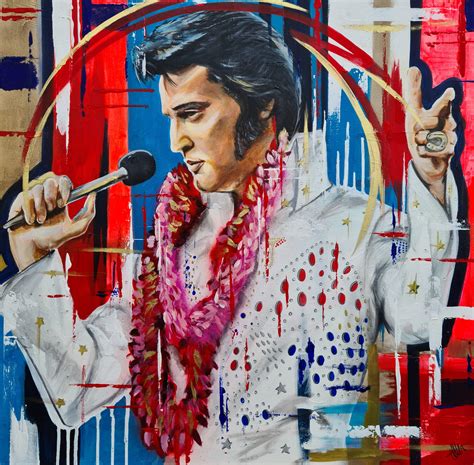 Elvis Presley 1 Portrait Painting Lea Williams The Rock Star Artist