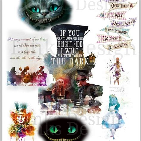 Alice In Wonderland Decal Etsy