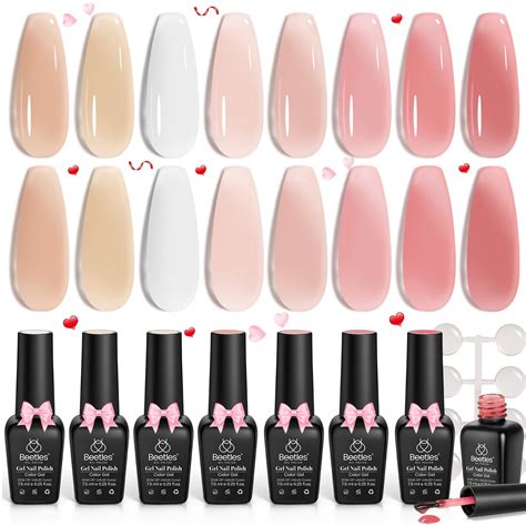 Amazon Beetles Jelly Gel Nail Polish Pcs Nude Pink Classic Nails Milky White Gel Polish