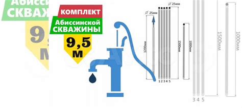 Комплект для абиссинской скважины 9,5м вгп труба купить в Коммунаре ...