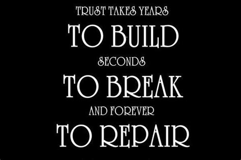 Trust Takes Years To Build Seconds To Break And Forever To