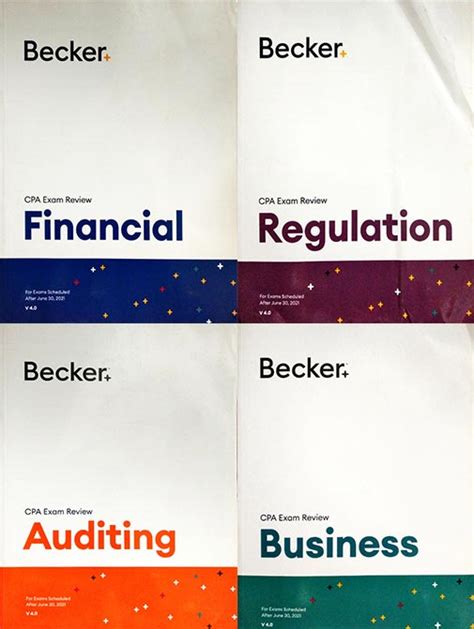 Becker Cpa Exam Review Set Of 4 Books Financial Regulation Auditing