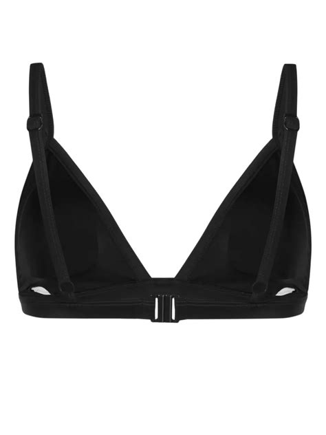 Duskii Floral Print Triangle Bikini Top Black FARFETCH