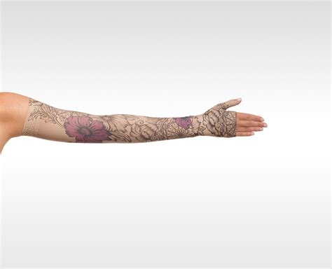 Juzo Soft Arm Sleeve Print Series Floral Purple Henna Body Works