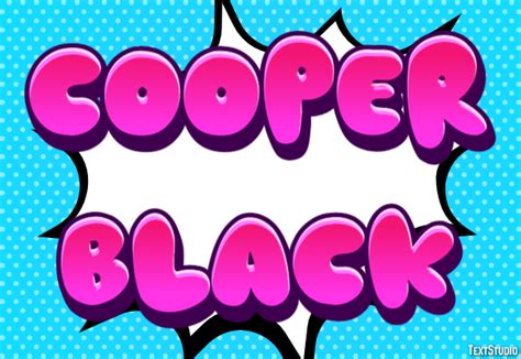 Cooper Black Text Effect And Logo Design Font