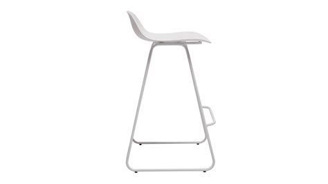 Tabourets De Bar Design Blancs H Cm Lot De Ella Miliboo