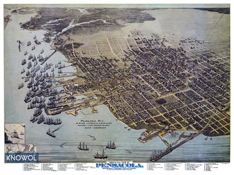 Beautifully Restored Map Of Pensacola Florida From 1896 Knowol