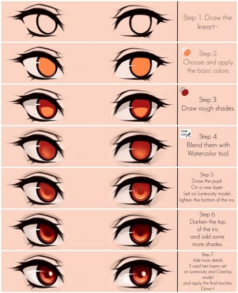 eyes coloring tutorial  digital art beginner digital painting