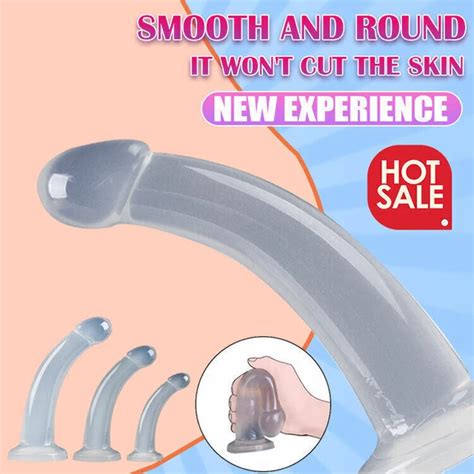 JELLY DONG DILDO SUCTION CUP 3 Sizes Sex Waterproof Realistic Cock Veined Toys EUR 22 06