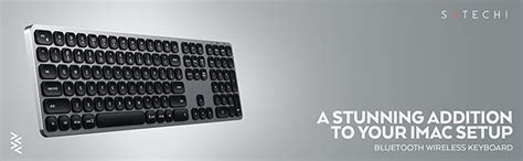 Satechi Aluminum Wireless Keyboard with Numeric Keypad – for MacBook ...