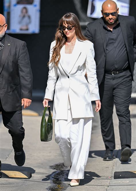 Dakota Johnson Wore Khaite On Jimmy Kimmel Live Fashnfly