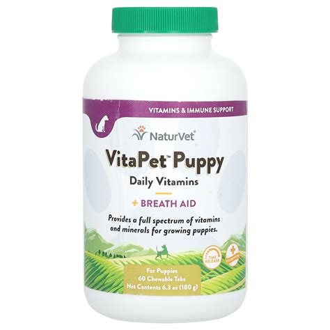 Naturvet Vitapet Puppy Daily Vitamins Breath Aid For Puppies